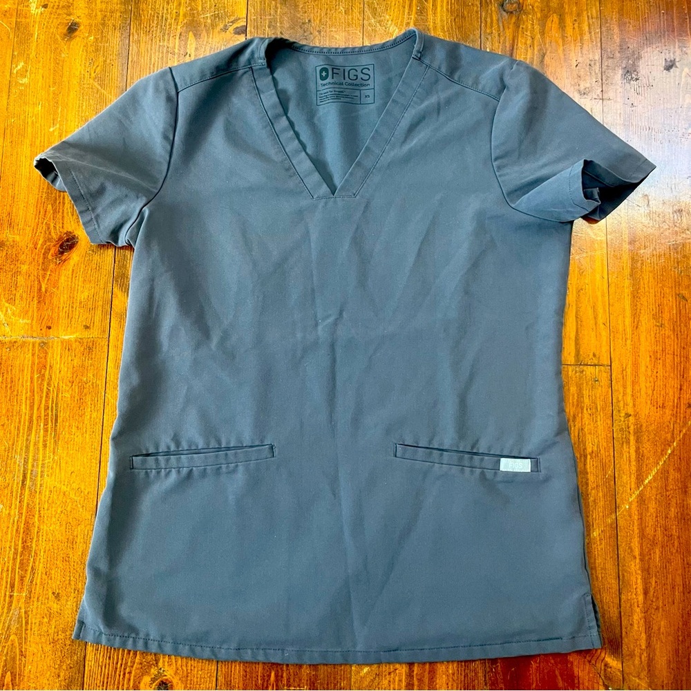 FIGS CASMA Scrub Top XS/Charcoal